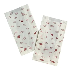 Hamburger Paper Bag - White Paper - Various Designs