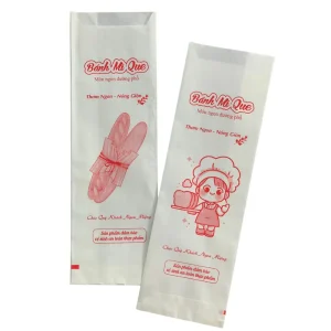 Baguette Stick Bag - White & Brown - Various Designs