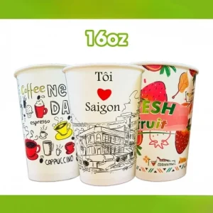 Pre-Designed Printed Paper Cup 16oz (480ml)