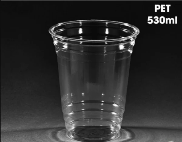 530ml PET Plastic Cup for Coffee, Milk Tea