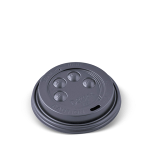 8oz Hot Drink Lid Black - 8oz Button Lid - BLACK